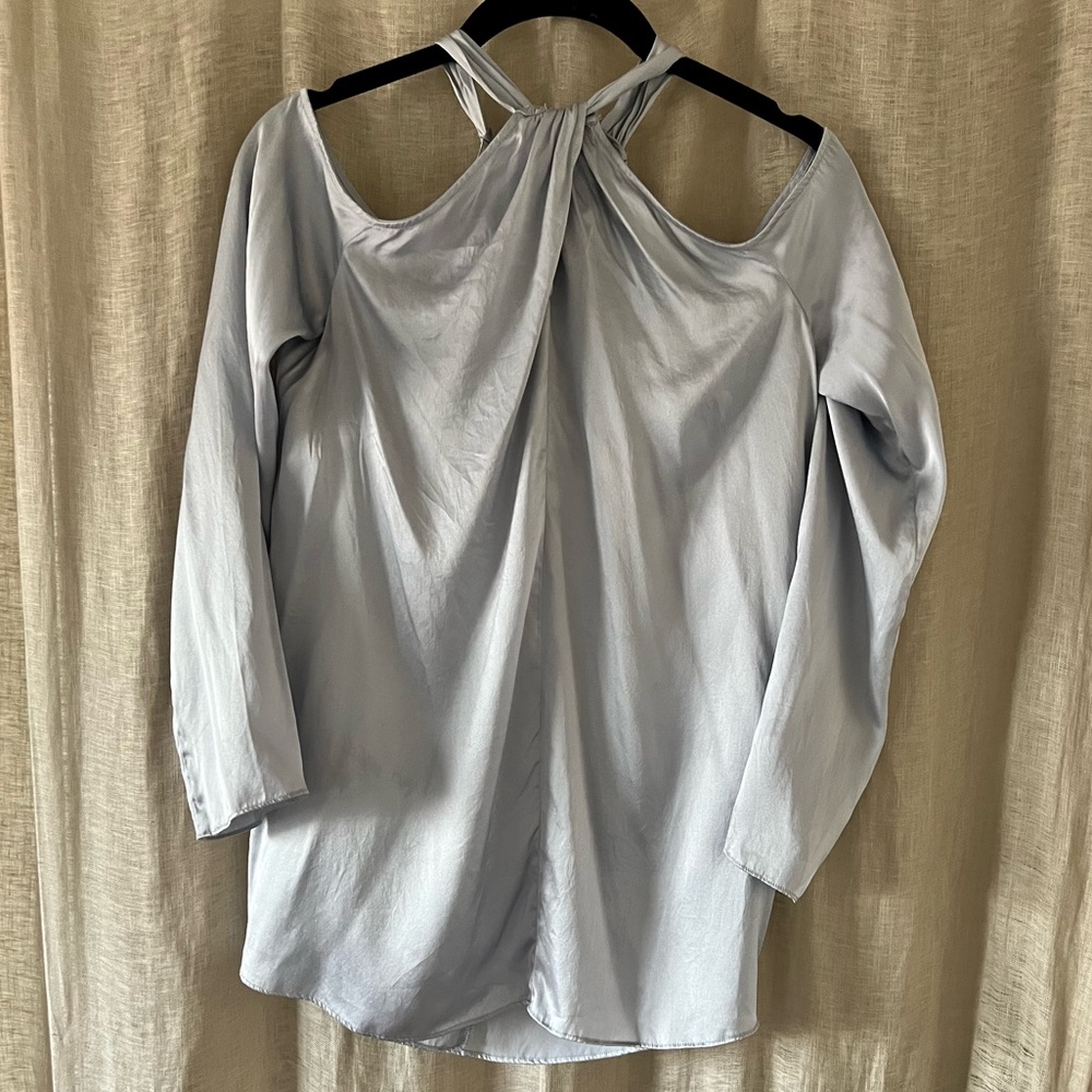 Stunning 100% Silk Frances Austen Off the Shoulder Top xs